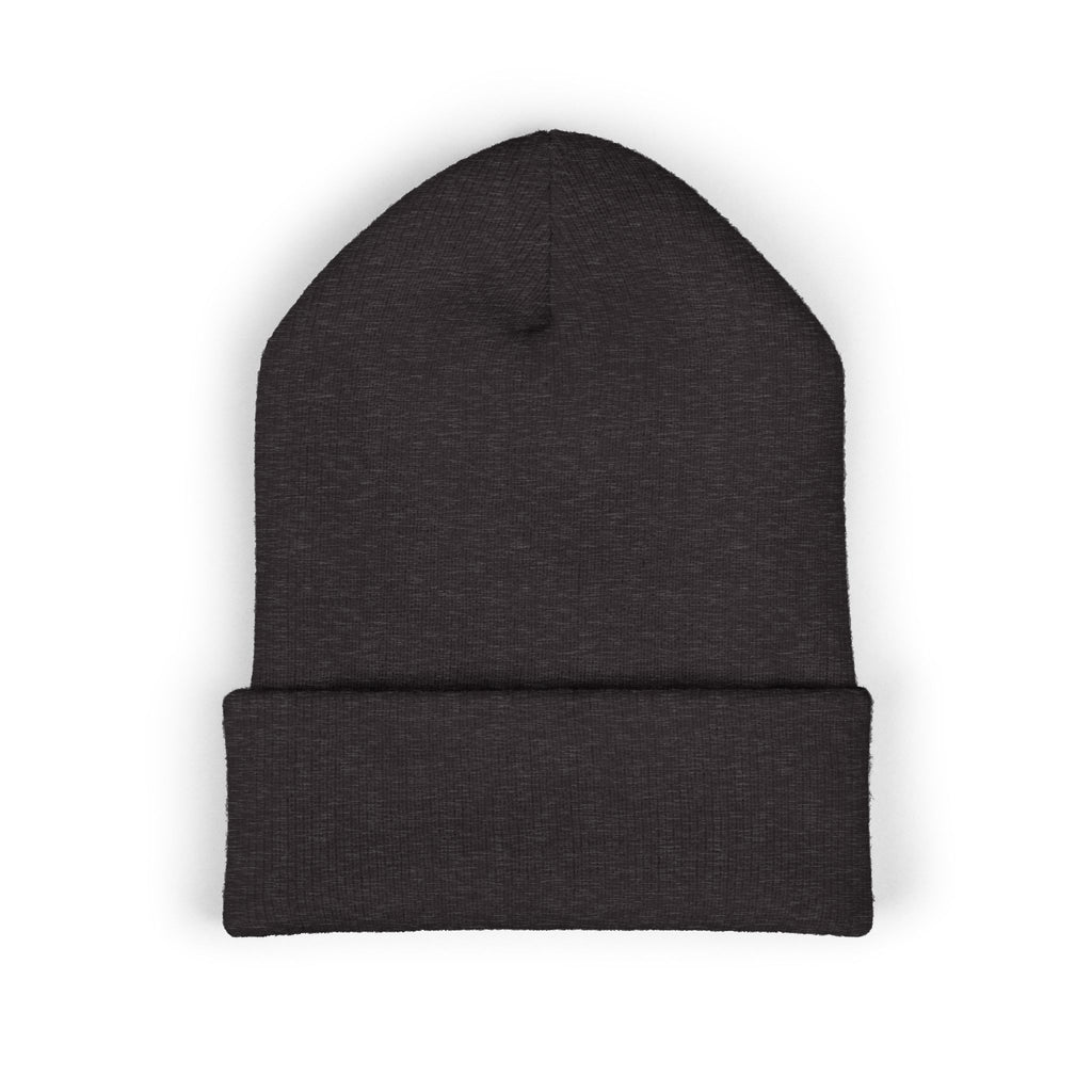 Embroidered Coffee Badge Cuffed Beanie