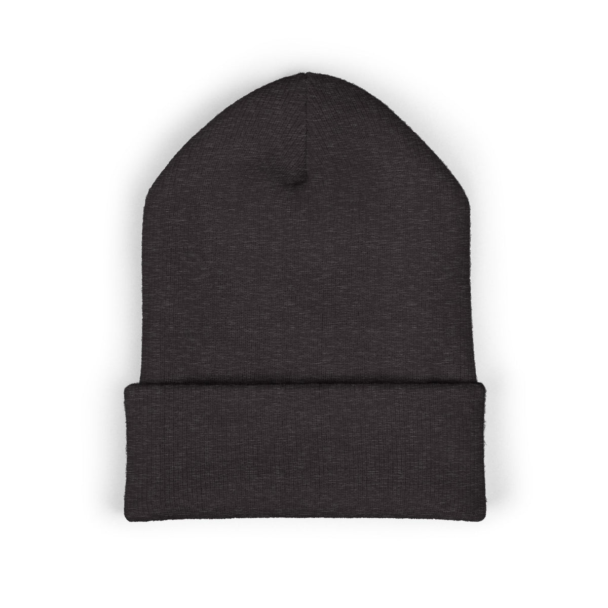 Embroidered Coffee Badge Cuffed Beanie