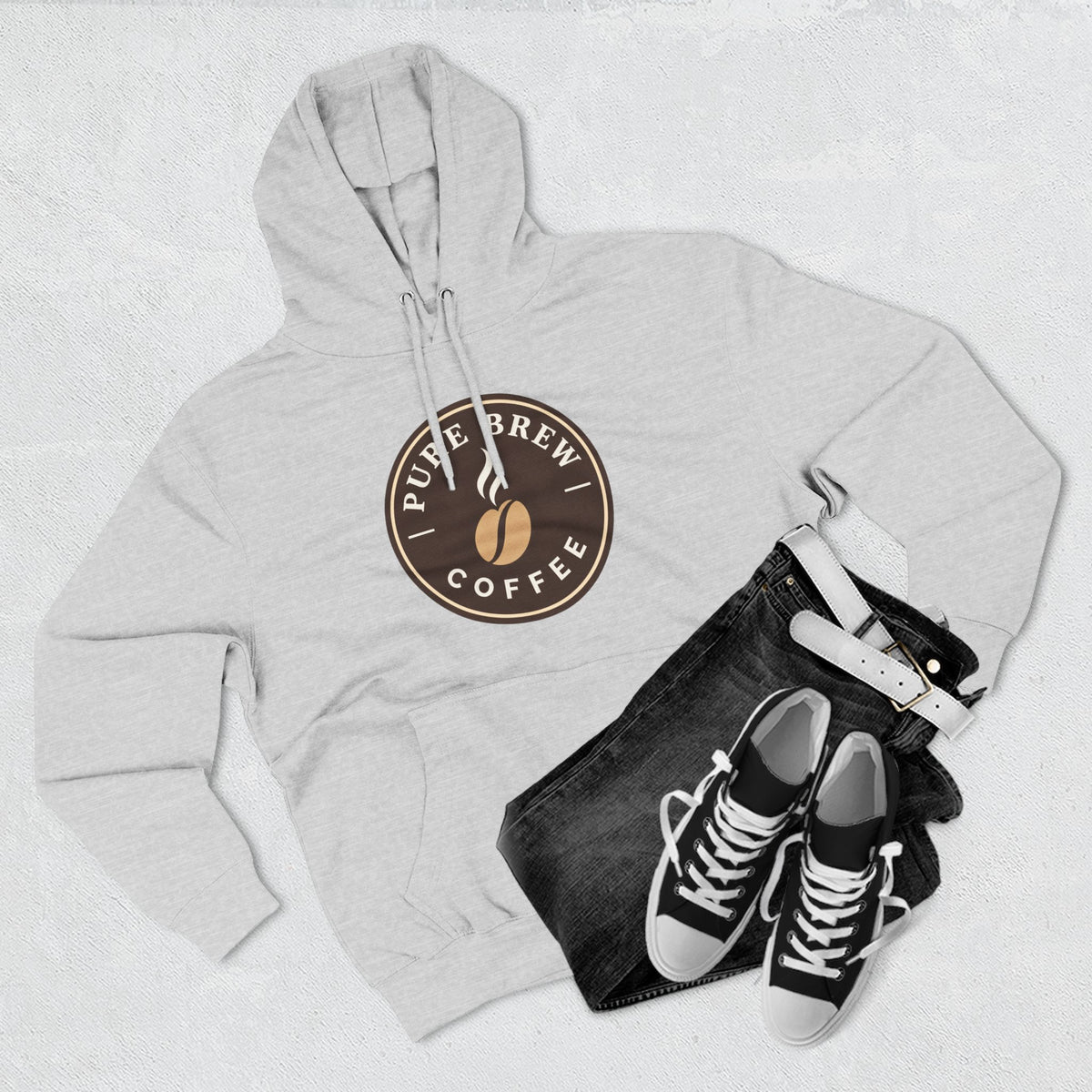 'Pure Brew Coffee' Emblem Fleece Hoodie