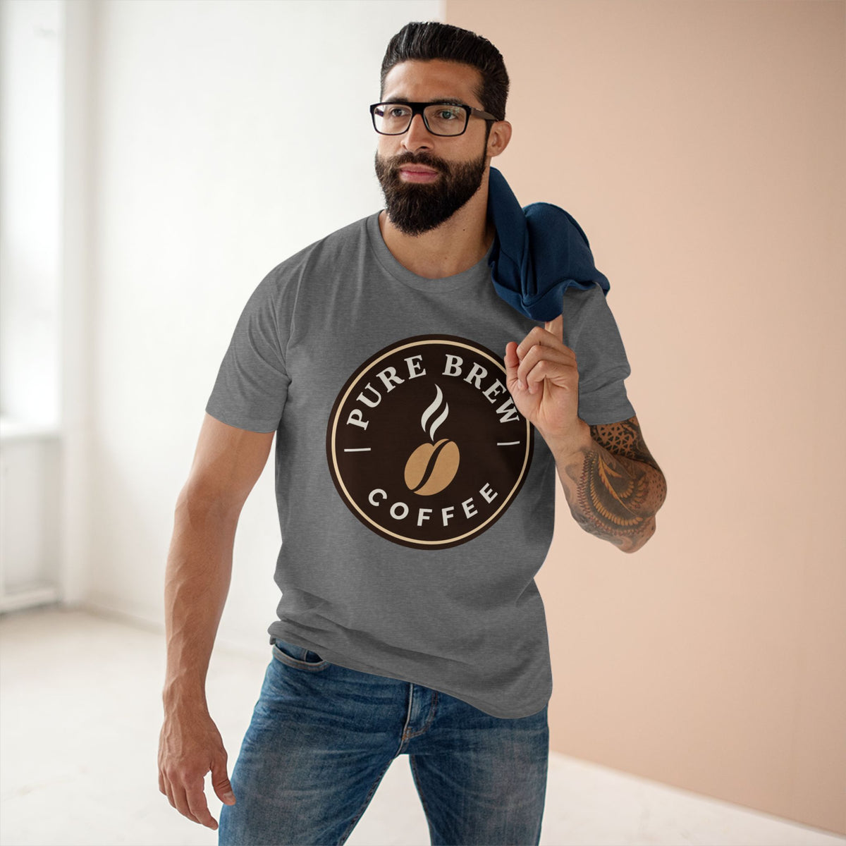 "Pure Brew Coffee" Vintage Logo Tee