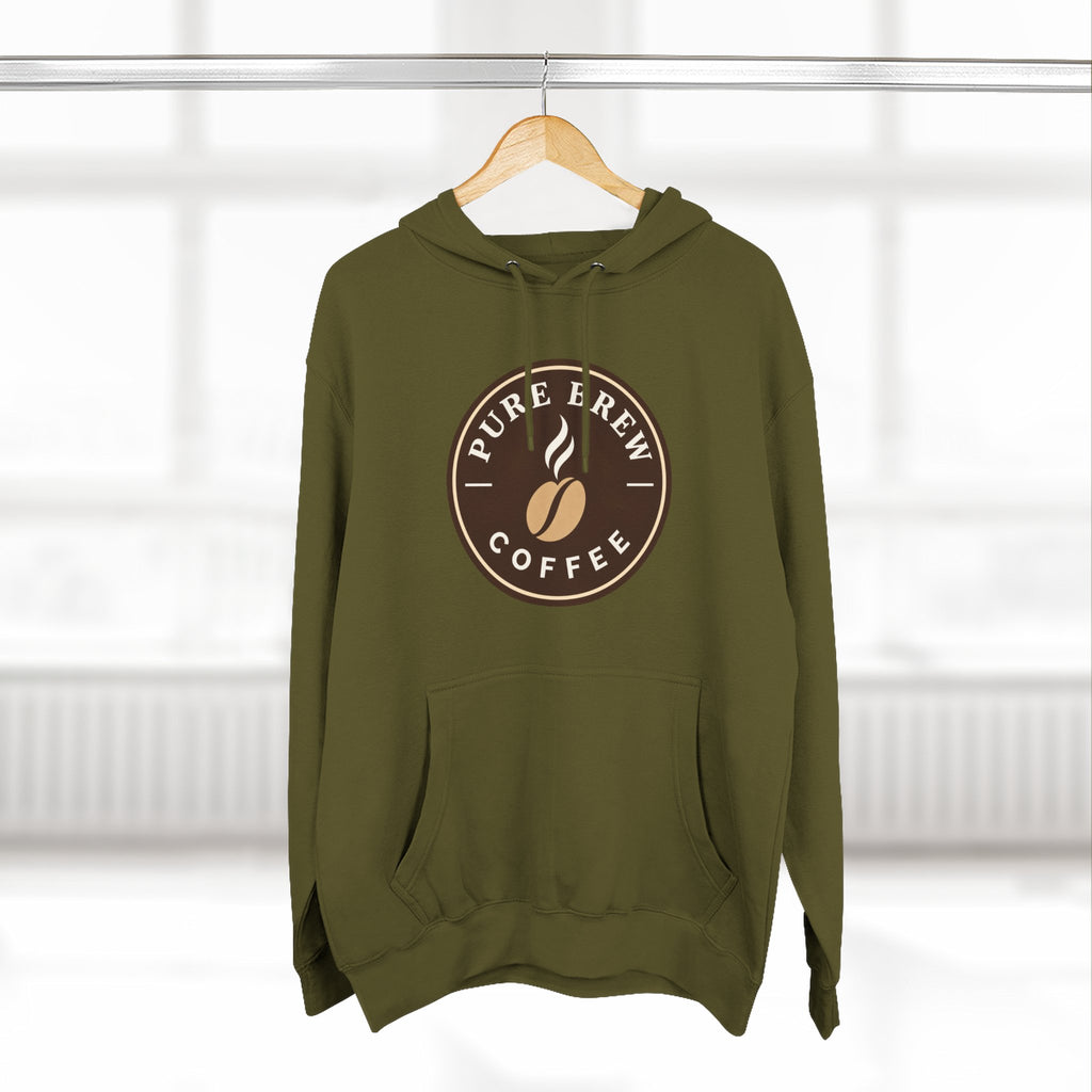 'Pure Brew Coffee' Emblem Fleece Hoodie