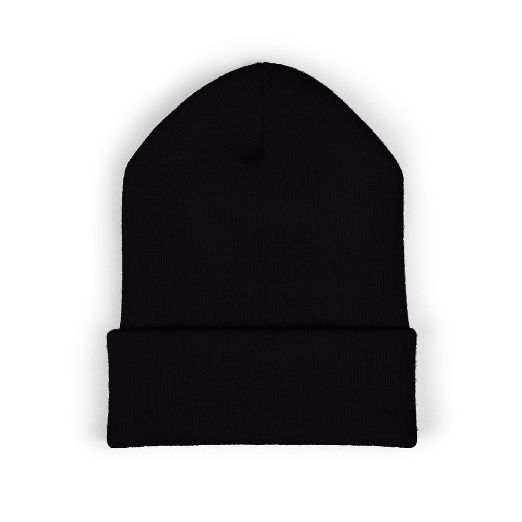 Embroidered Coffee Badge Cuffed Beanie