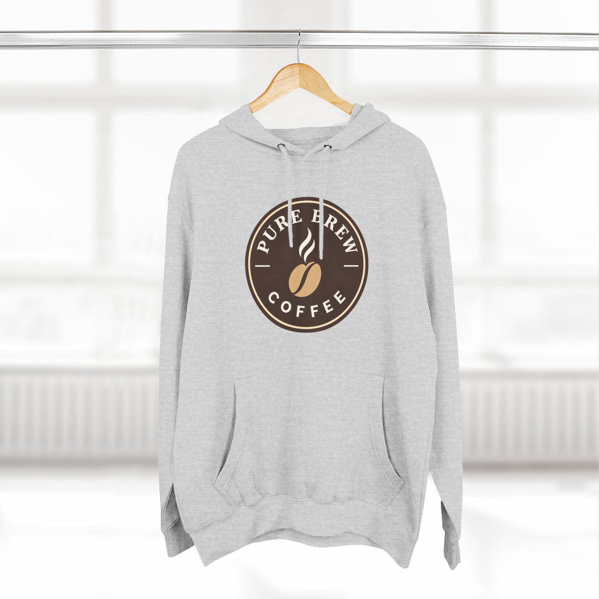 'Pure Brew Coffee' Emblem Fleece Hoodie