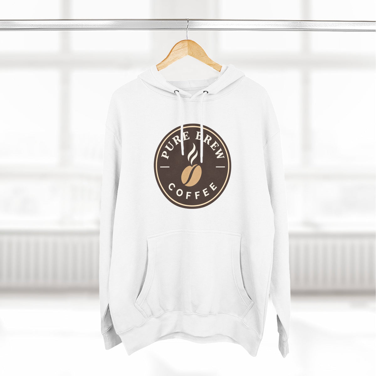 'Pure Brew Coffee' Emblem Fleece Hoodie
