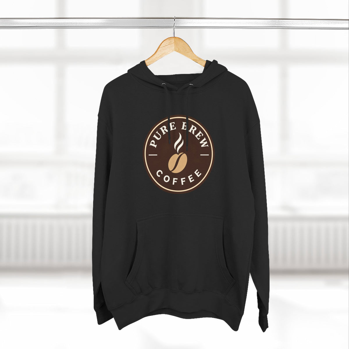 'Pure Brew Coffee' Emblem Fleece Hoodie