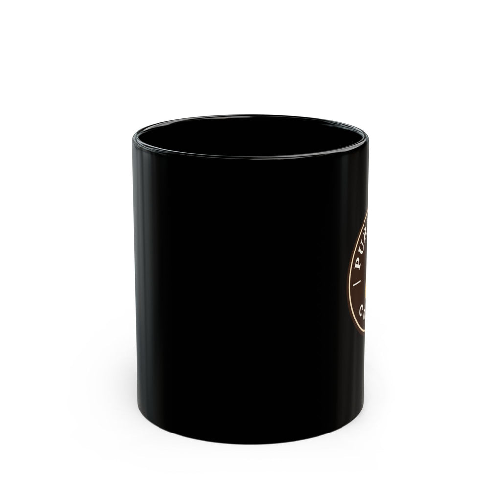 "Pure Brew Coffee" Black Ceramic Cup