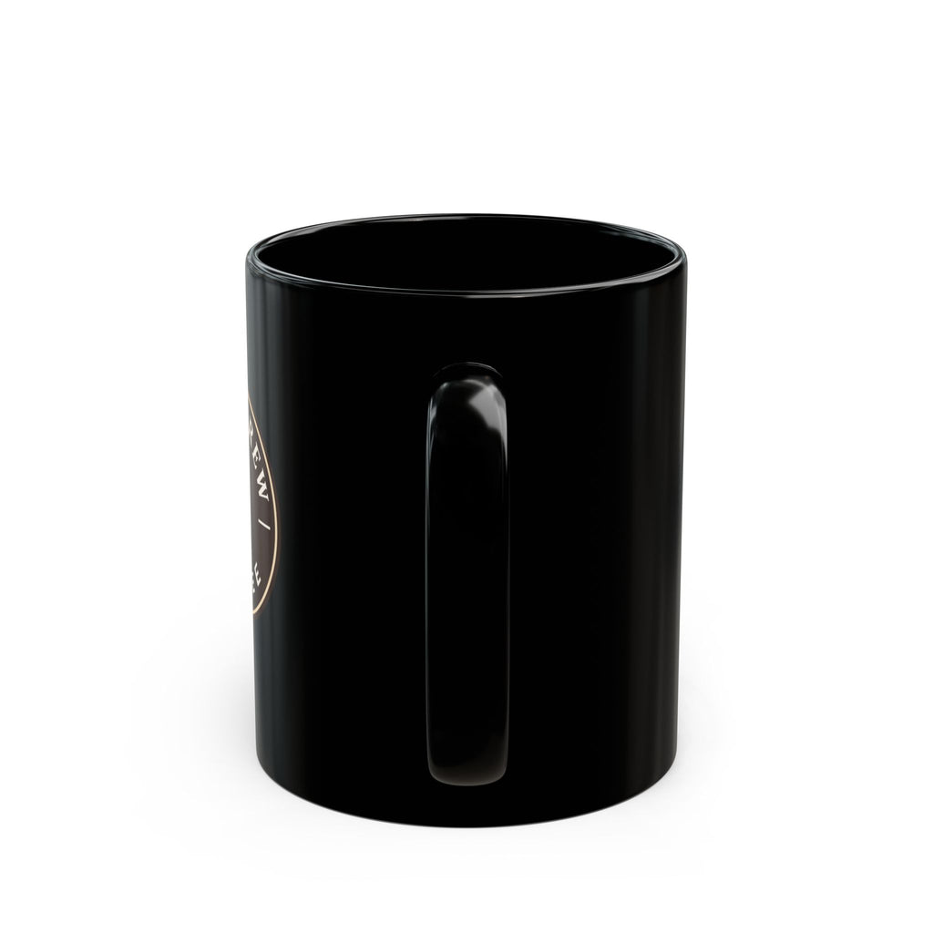 "Pure Brew Coffee" Black Ceramic Cup