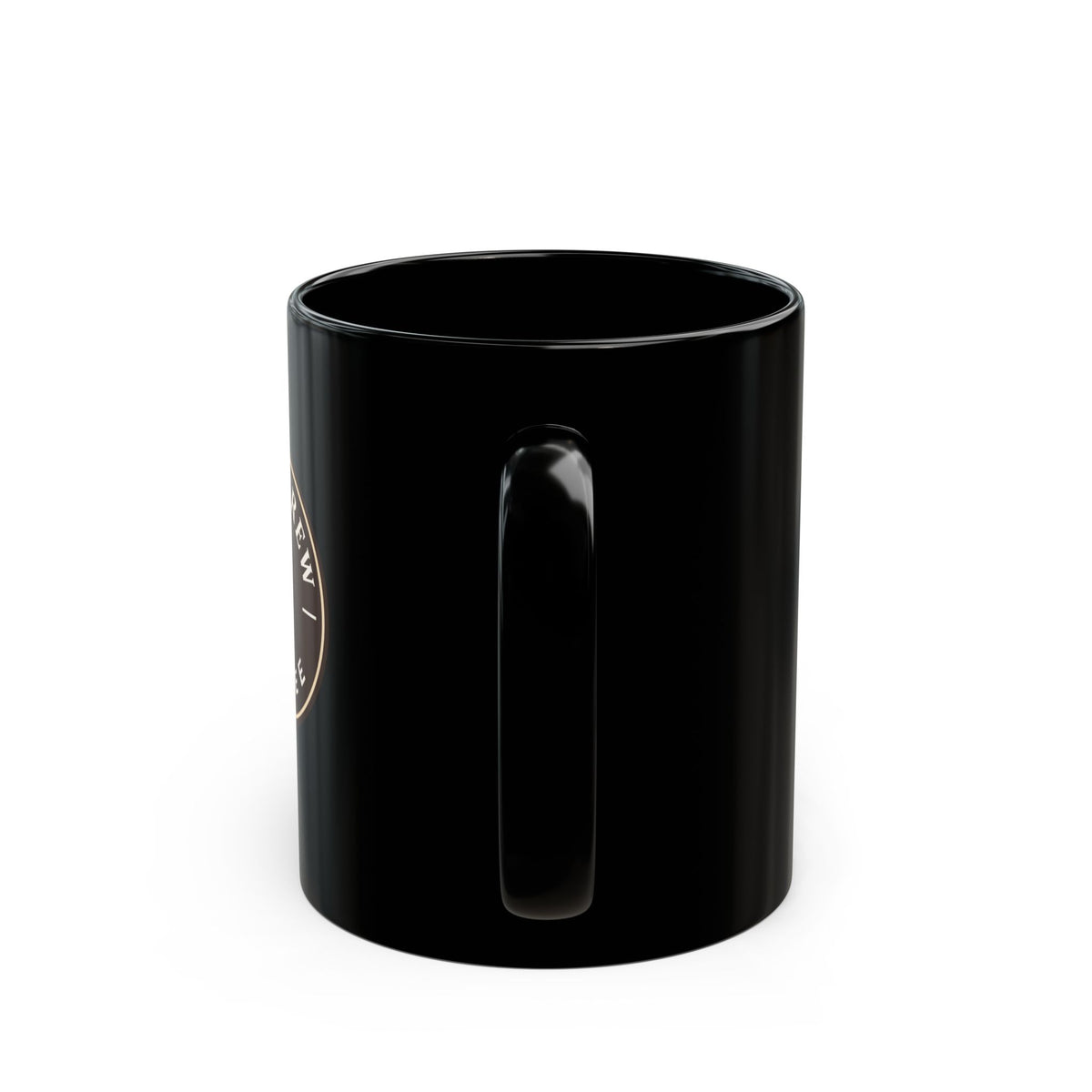 "Pure Brew Coffee" Black Ceramic Cup