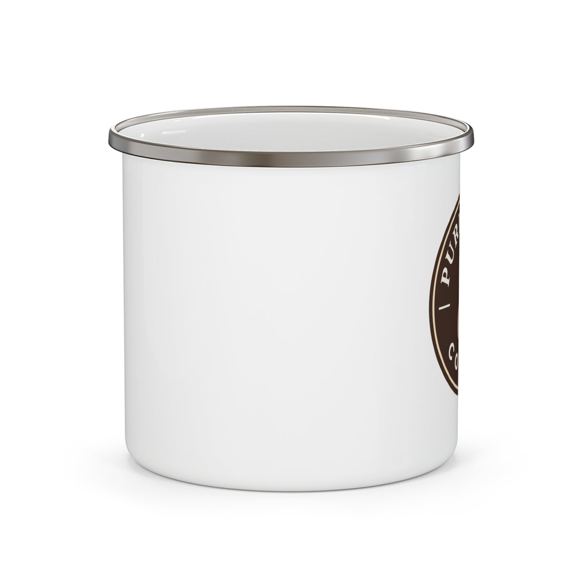 Pure Brew Coffee Enamel Camping Mug