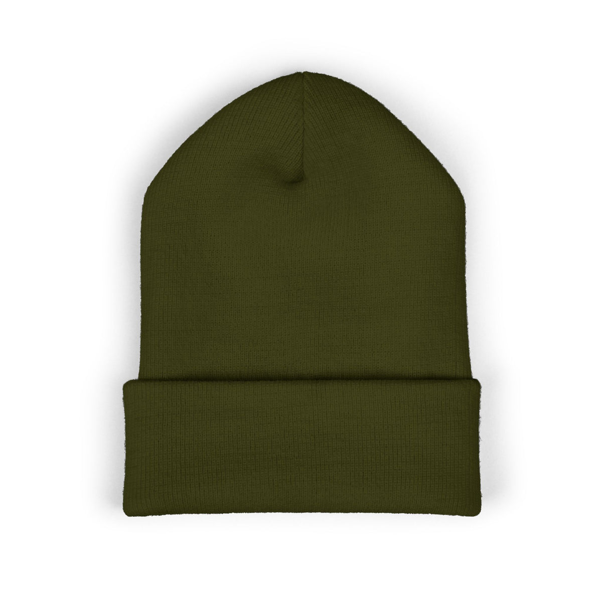 Embroidered Coffee Badge Cuffed Beanie