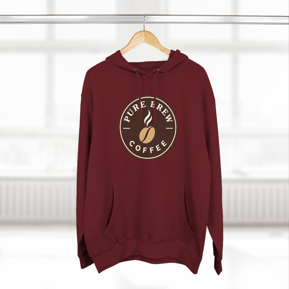 'Pure Brew Coffee' Emblem Fleece Hoodie