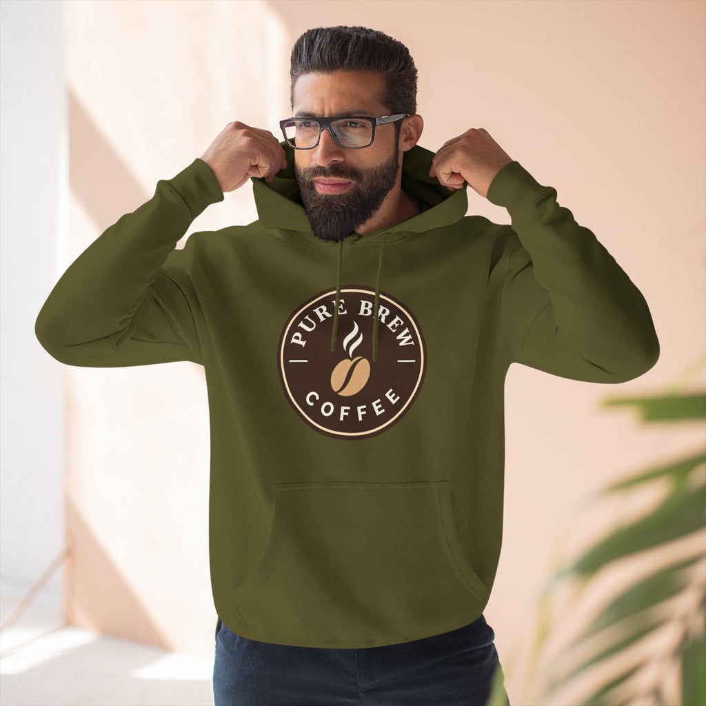 'Pure Brew Coffee' Emblem Fleece Hoodie