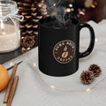"Pure Brew Coffee" Black Ceramic Cup