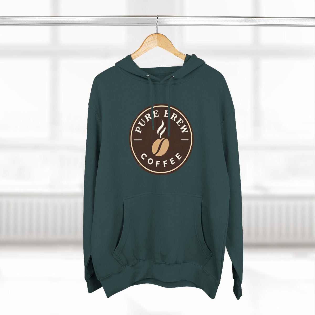 'Pure Brew Coffee' Emblem Fleece Hoodie