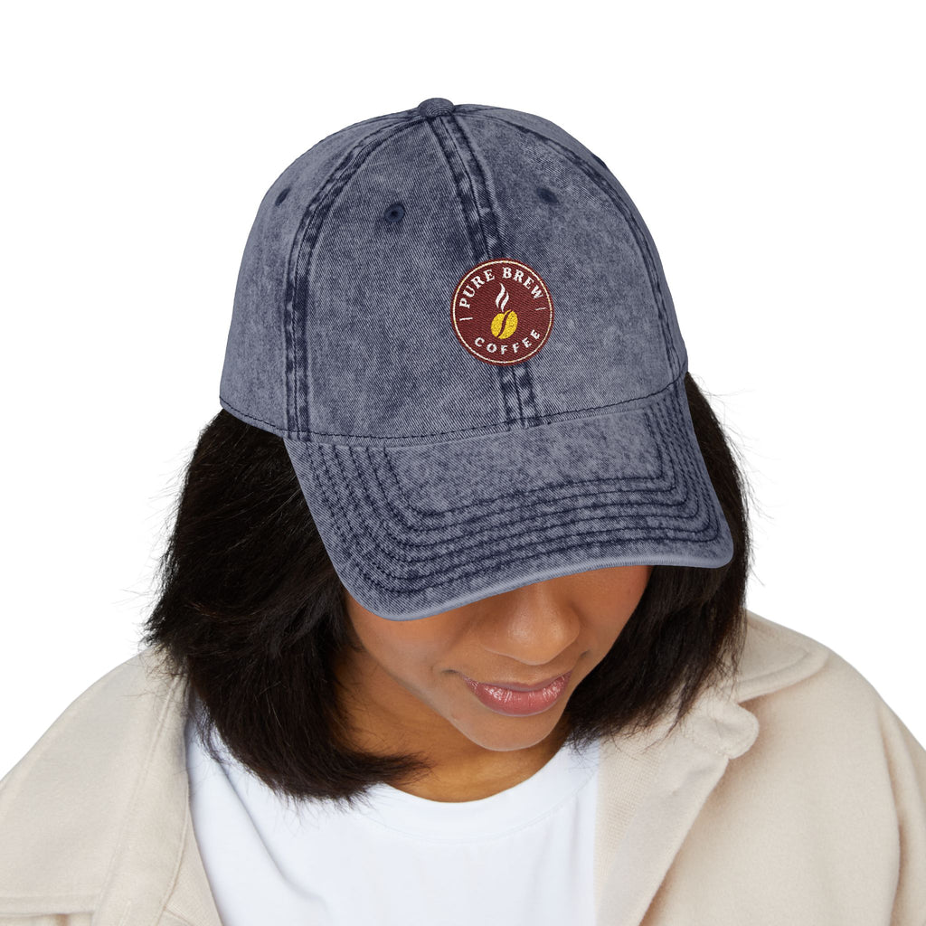 Vintage Embroidered Coffee Logo Cap
