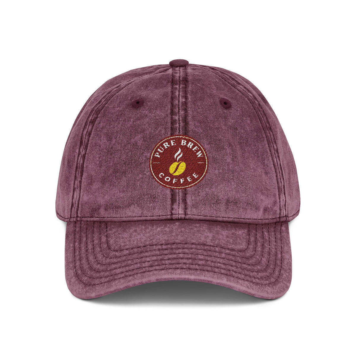 Vintage Embroidered Coffee Logo Cap