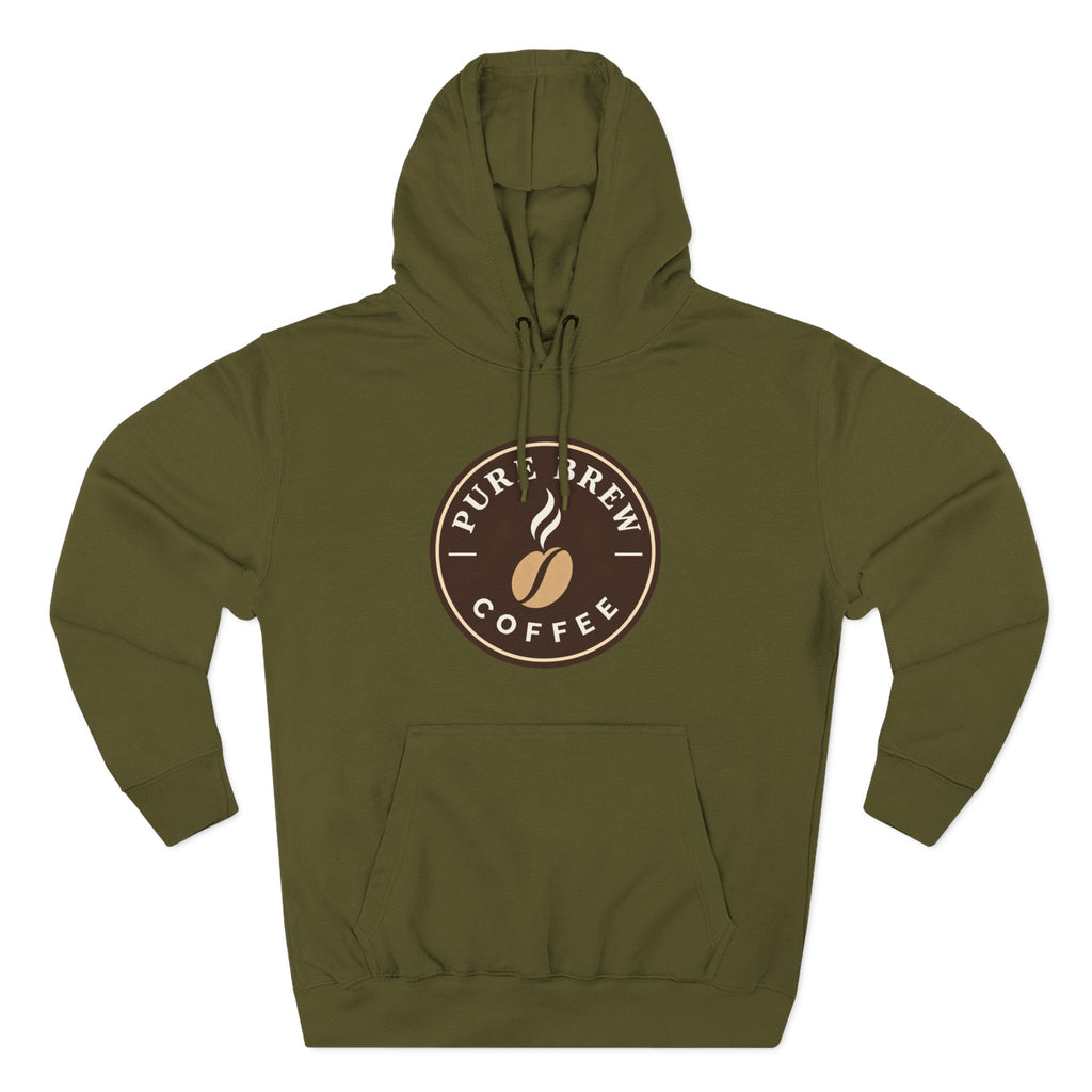 'Pure Brew Coffee' Emblem Fleece Hoodie