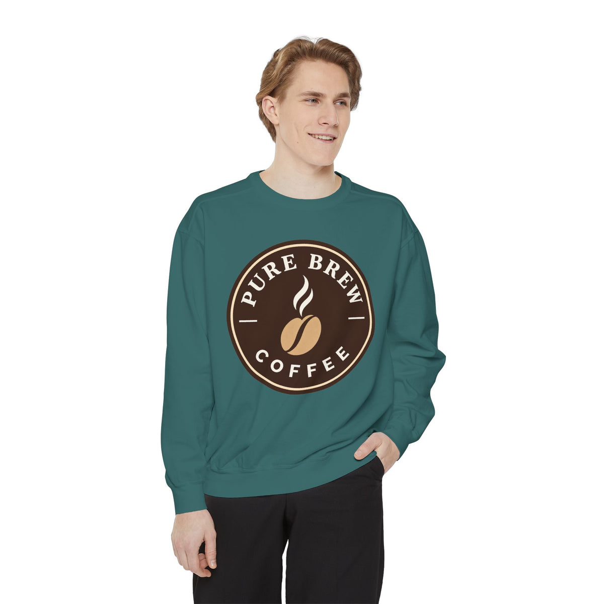 "Pure Brew Coffee" Logo Crewneck