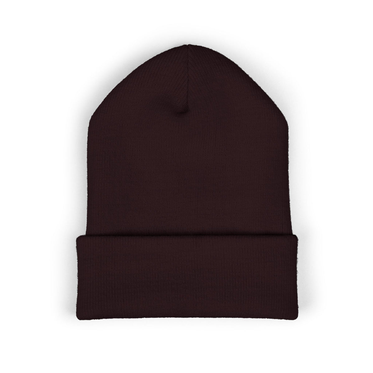 Embroidered Coffee Badge Cuffed Beanie